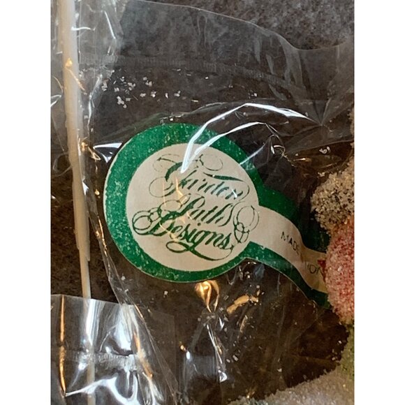 Flocked Snowman Set of 6 Floral Picks Made in Hong Kong Holiday Decor Vintage - Picture 4 of 13